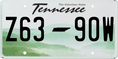 TN license plate Z6390W