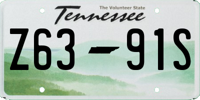 TN license plate Z6391S