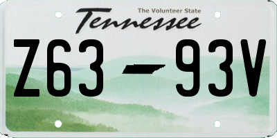 TN license plate Z6393V