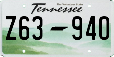 TN license plate Z6394O