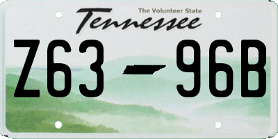 TN license plate Z6396B