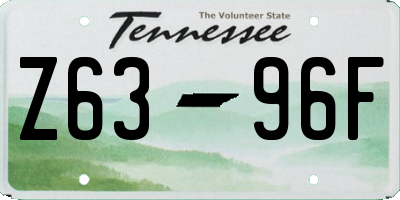 TN license plate Z6396F