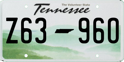 TN license plate Z6396O