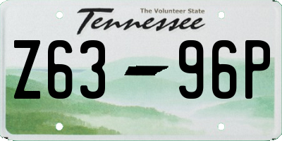 TN license plate Z6396P