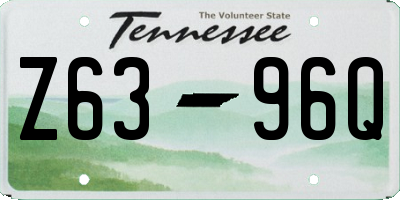 TN license plate Z6396Q