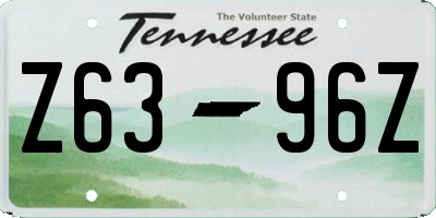 TN license plate Z6396Z