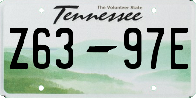 TN license plate Z6397E