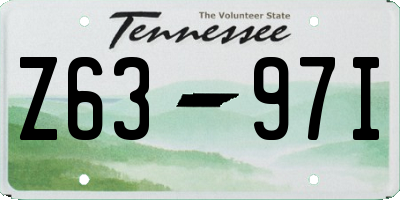 TN license plate Z6397I