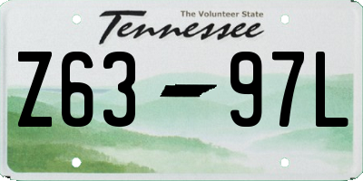 TN license plate Z6397L