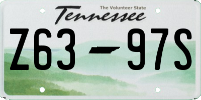 TN license plate Z6397S