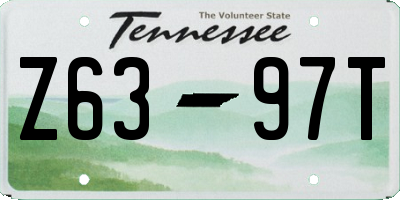 TN license plate Z6397T
