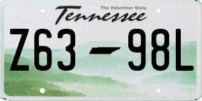 TN license plate Z6398L