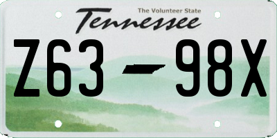 TN license plate Z6398X