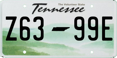 TN license plate Z6399E