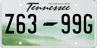 TN license plate Z6399G