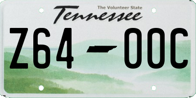TN license plate Z6400C