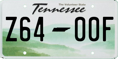 TN license plate Z6400F