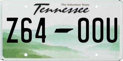 TN license plate Z6400U
