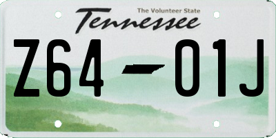 TN license plate Z6401J