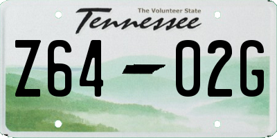 TN license plate Z6402G