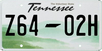 TN license plate Z6402H