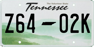 TN license plate Z6402K