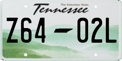 TN license plate Z6402L