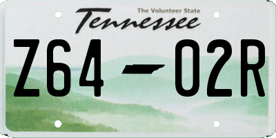 TN license plate Z6402R