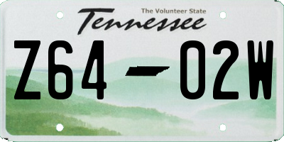 TN license plate Z6402W