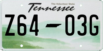 TN license plate Z6403G