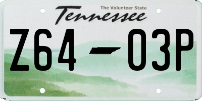 TN license plate Z6403P