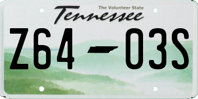 TN license plate Z6403S