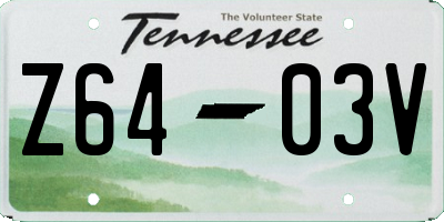 TN license plate Z6403V