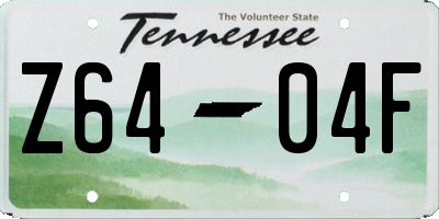 TN license plate Z6404F
