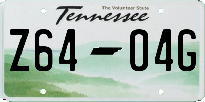 TN license plate Z6404G