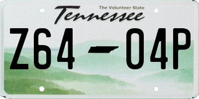 TN license plate Z6404P