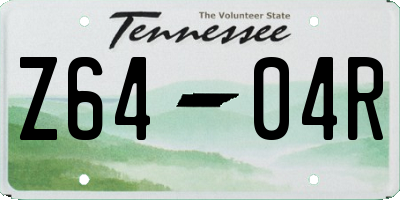 TN license plate Z6404R