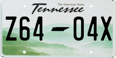 TN license plate Z6404X