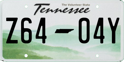 TN license plate Z6404Y