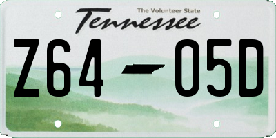 TN license plate Z6405D