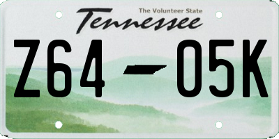 TN license plate Z6405K