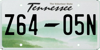 TN license plate Z6405N