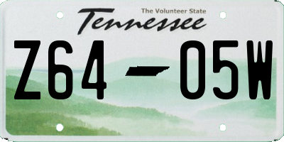TN license plate Z6405W