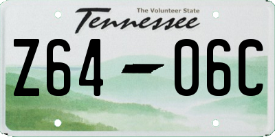 TN license plate Z6406C