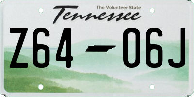 TN license plate Z6406J