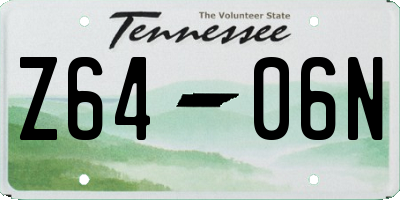 TN license plate Z6406N