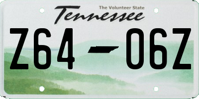 TN license plate Z6406Z