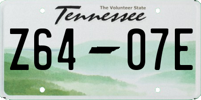 TN license plate Z6407E