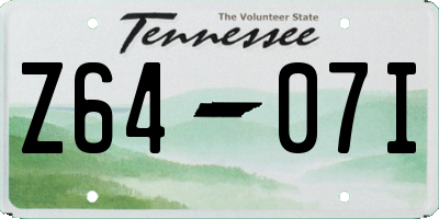 TN license plate Z6407I