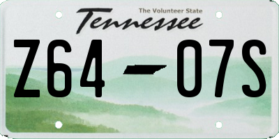 TN license plate Z6407S